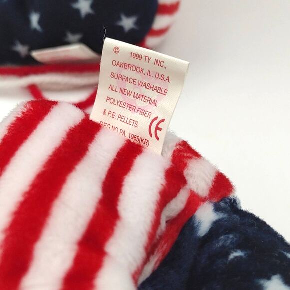 Ty Original Beanie Baby Lot Spangle & Lefty 2000 1999 Plush with Tags Democrat - Picture 6 of 7